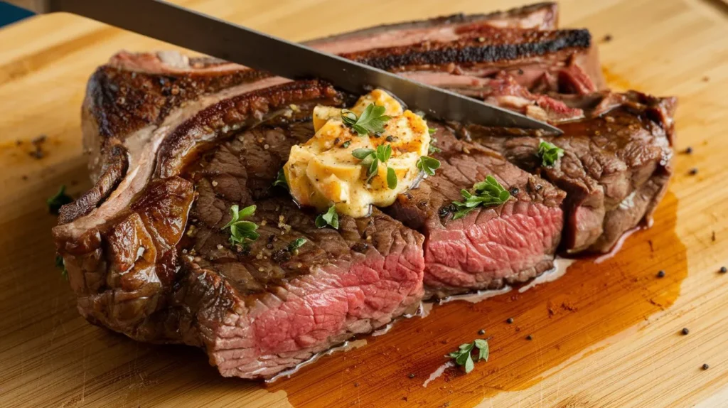 a photo of a perfectly cooked ribeye ste xIFNES2 S4GwL4RezfWzIg G4M9 xpZRyuB A43lIcTtQ