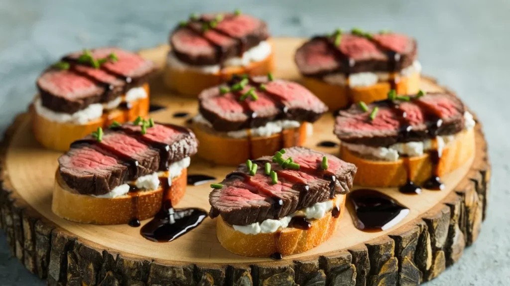 an elegant platter of steak crostini is fWnxr3SrTlameFBgSMsFJA B2LmyILCT3mqKV6e1sYFrA