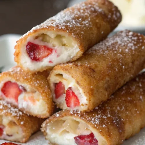 a close up shot captures a stack of golden brown