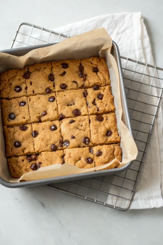 a square pan of freshly baked sugar free chocolate