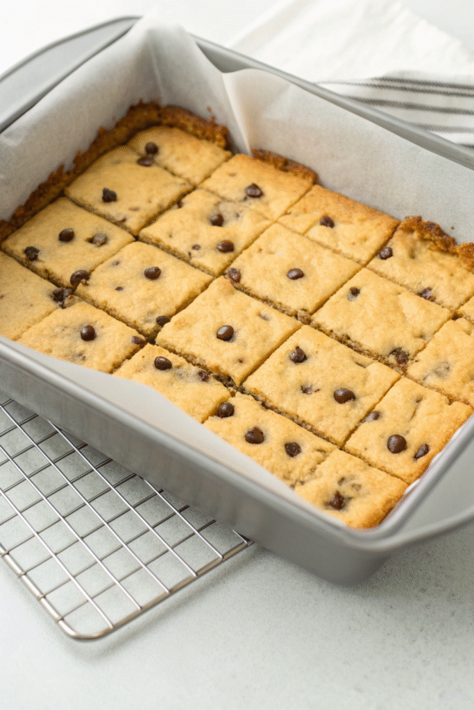 sugar free choclate chip cookie bars