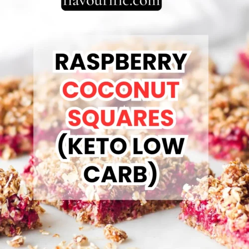 Raspberry Coconut Squares (Keto Low Carb) 3 Lemon 16