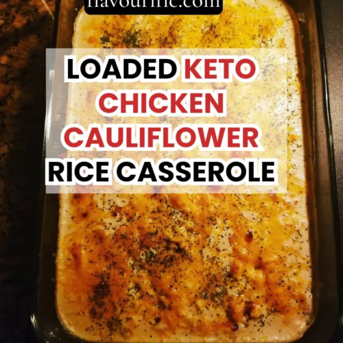 Loaded KETO Chicken Cauliflower Rice Casserole 3 Lemon 7 3