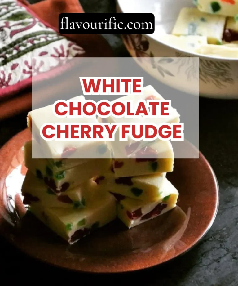 White Chocolate Cherry Fudge