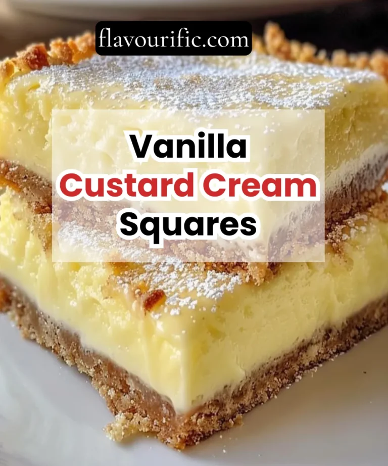 Vanilla Custard Cream Squares