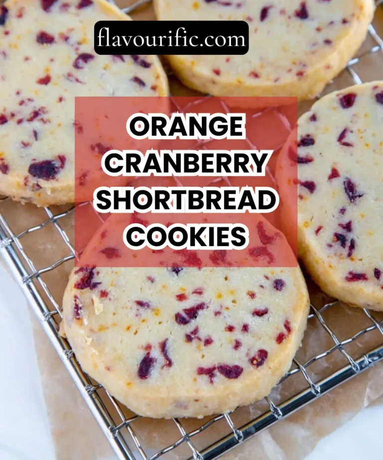 Orange Cranberry Shortbread Cookies