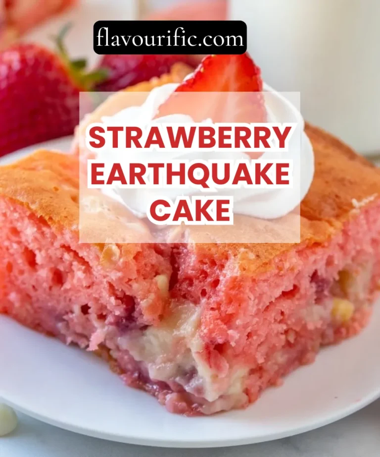 Strawberry Earthquake Cake