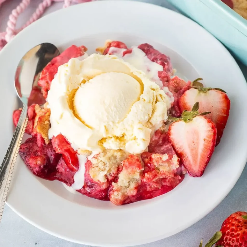 Strawberry Cheesecake Dump Cake 2 keep 1