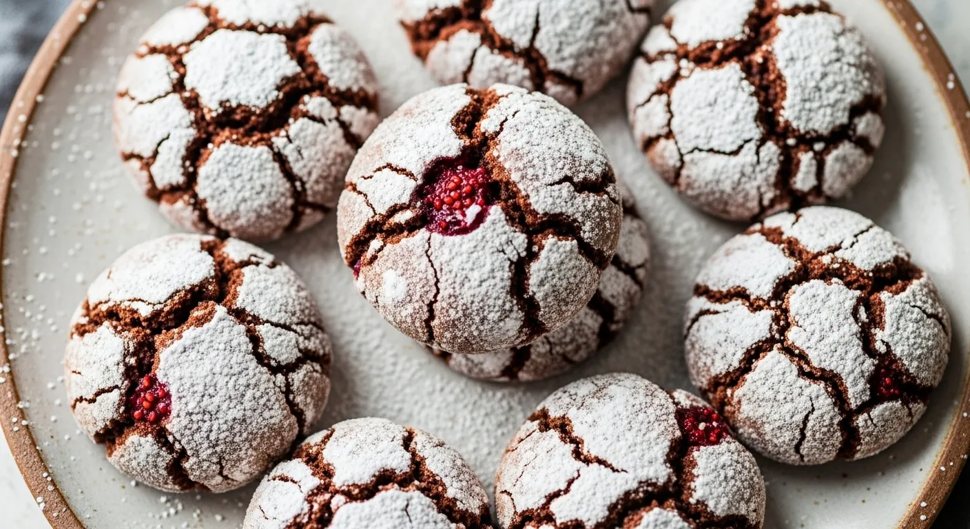 Chocolate Raspberry Crinkles