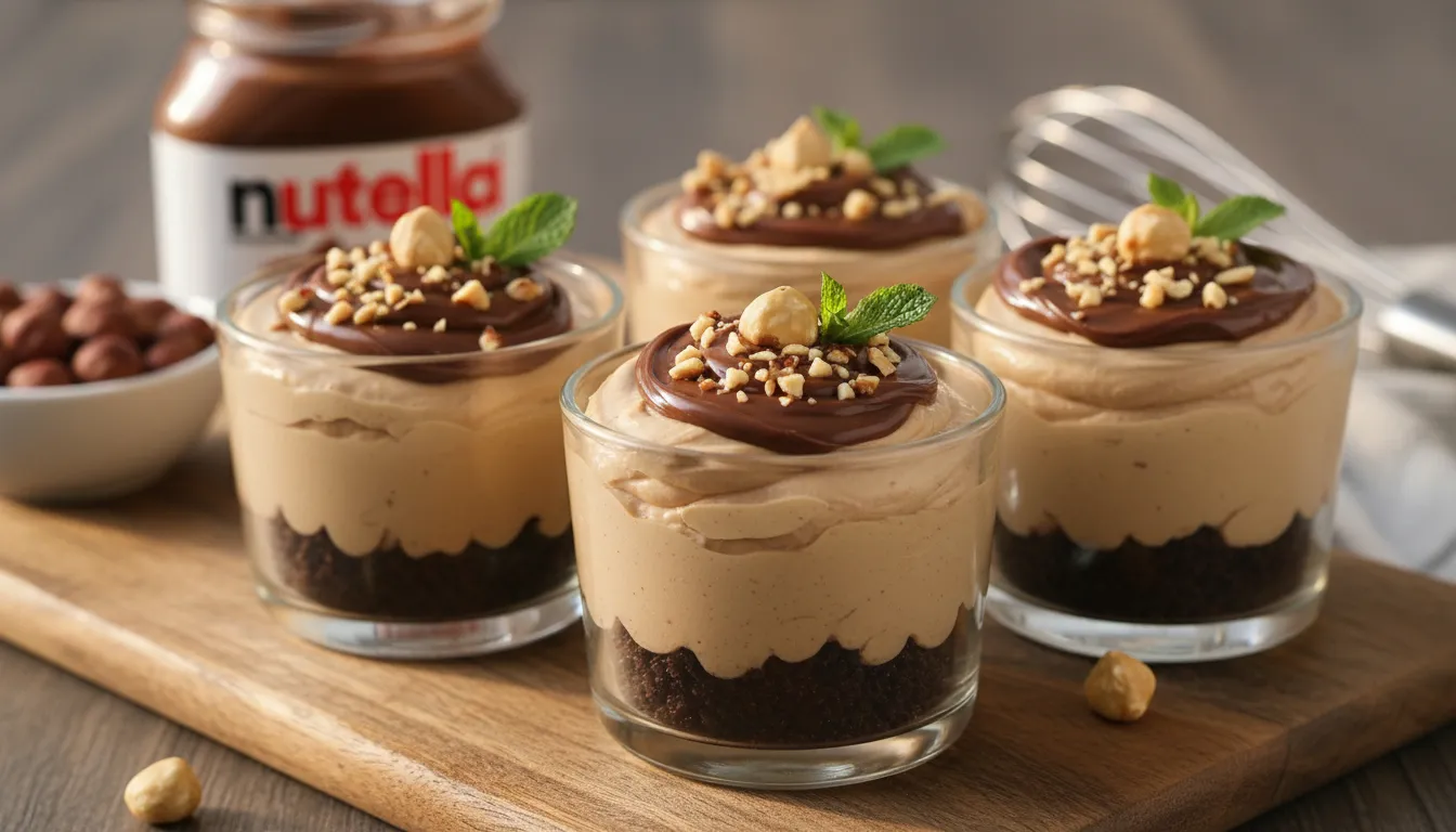 No-Bake Nutella Cheesecake Cups