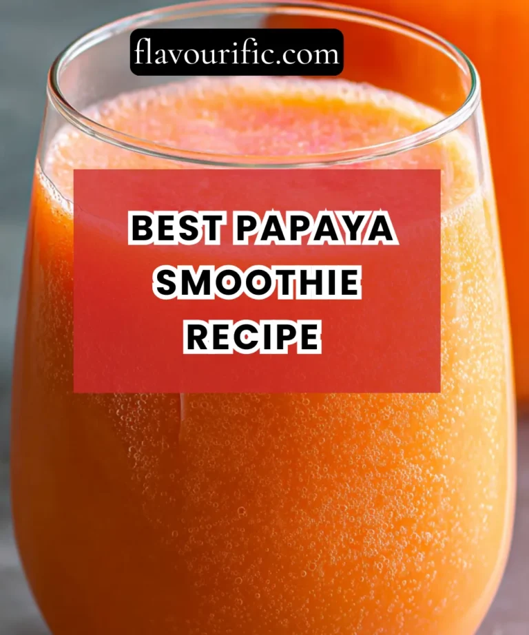 The Best Papaya Smoothie Recipe (Creamy, Tropical & Ready in 5 Minutes)