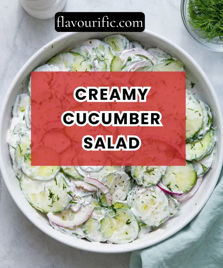The Best Creamy Cucumber Salad Recipe (Cool, Tangy & Ready in 20 Minutes)