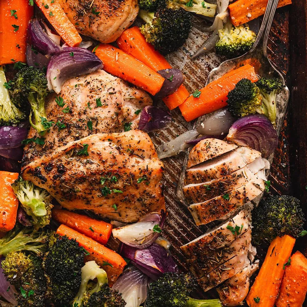 Sheet Pan Chicken and Vegetables Recipe (Easy, Healthy & Minimal Cleanup) 2 keep 6