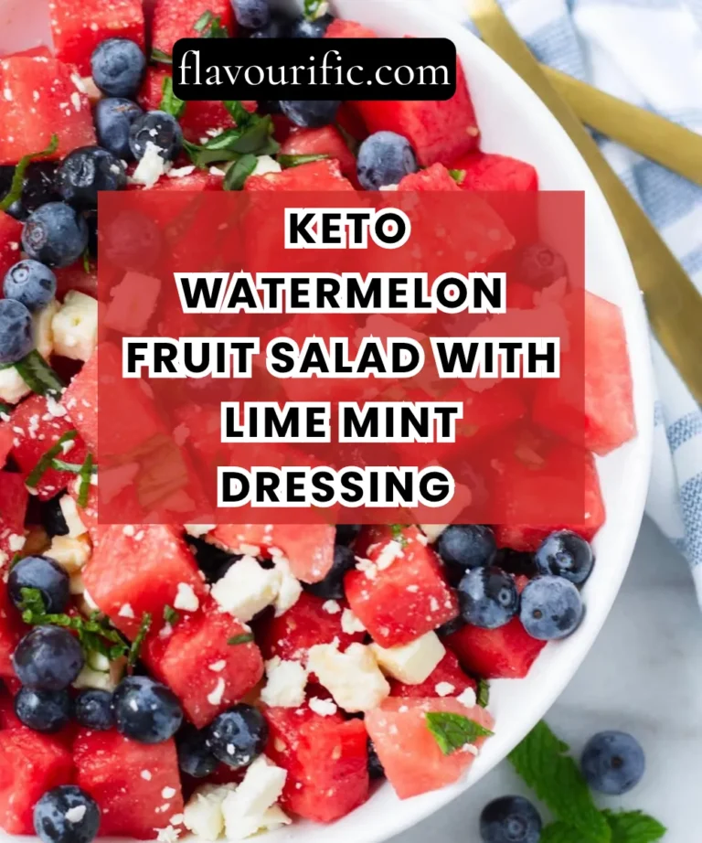 Easy Keto Watermelon Fruit Salad with Lime Mint Dressing (Fresh, Cool & Ready in 15 Minutes)