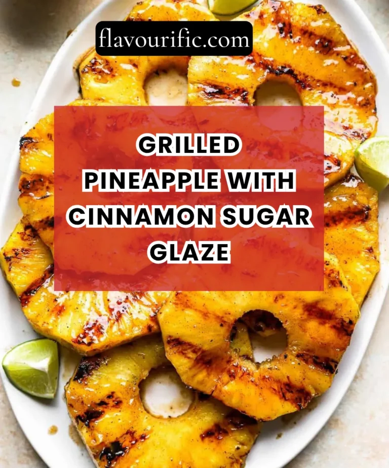 Grilled Pineapple with Cinnamon Sugar Glaze Recipe (Sweet, Caramelized & Perfect for Summer)