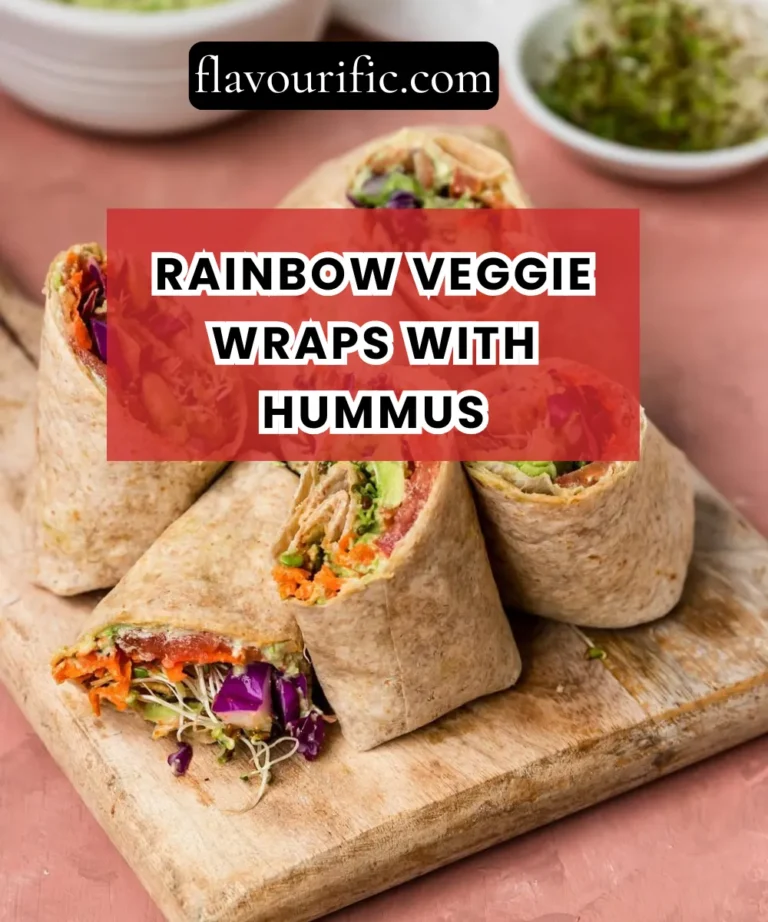 Rainbow Veggie Wraps with Hummus – Fresh & Colorful Lunch Idea