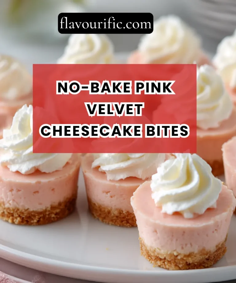 No-Bake Pink Velvet Cheesecake Bites (Creamy, Stunning & Ready Without an Oven)