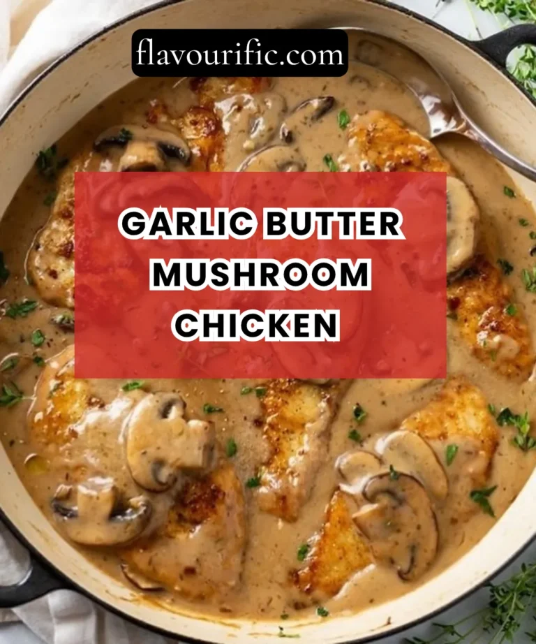 Garlic Butter Mushroom Chicken Recipe (Juicy, Savory & One-Pan Easy)