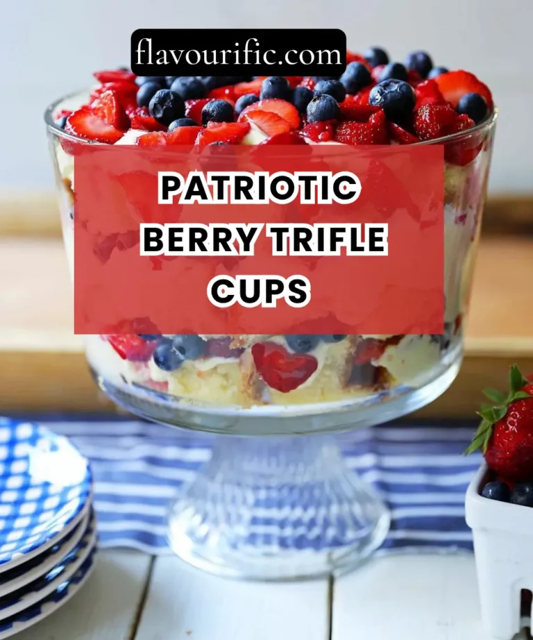 Patriotic Berry Trifle Cups – Easy No-Bake Party Dessert Recipe (Red, White & Blue Perfection)