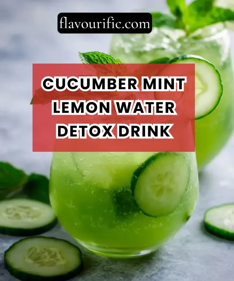 Cucumber Mint Lemon Water Detox Drink