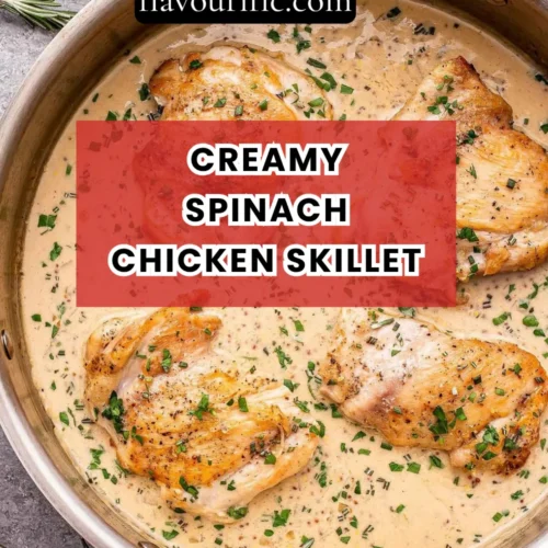 Creamy Spinach Chicken Skillet Recipe (Quick, Low-Carb & One-Pan) 3 Lemon 7