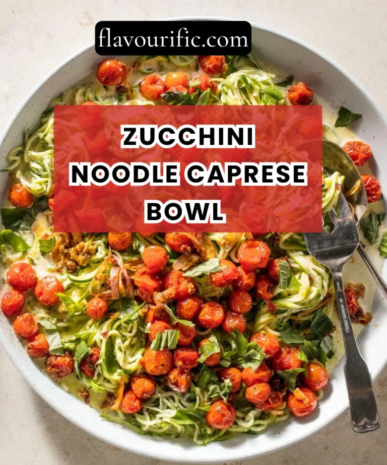 Zucchini Noodle Caprese Bowl Recipe (Fresh, Light & Naturally Low-Carb)
