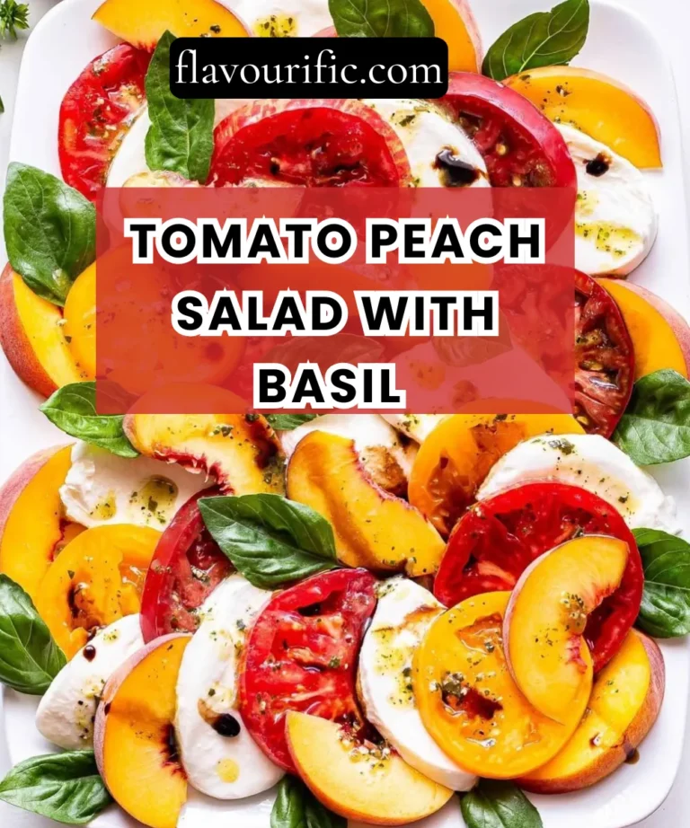 Tomato Peach Salad with Basil (Sweet, Savory & Summer on a Plate)
