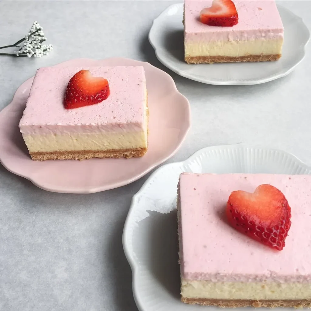 Strawberry Cheesecake Bars Recipe (Creamy, Berry-Swirled & Easy) 2 keep 3