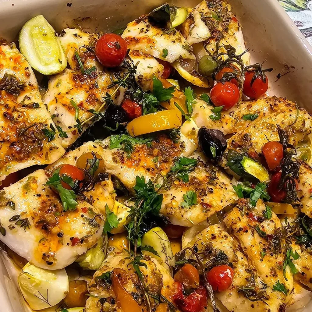 Mediterranean Baked Fish Recipe (Fresh, Light & Oven-Baked) 2 keep 50