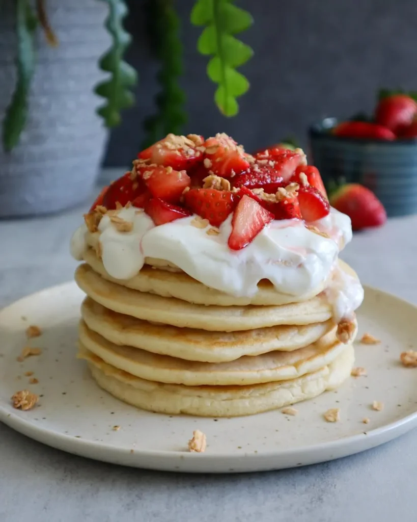 Fluffy Strawberry Pancakes Recipe (Golden, Juicy & Homemade) 2 keep 57