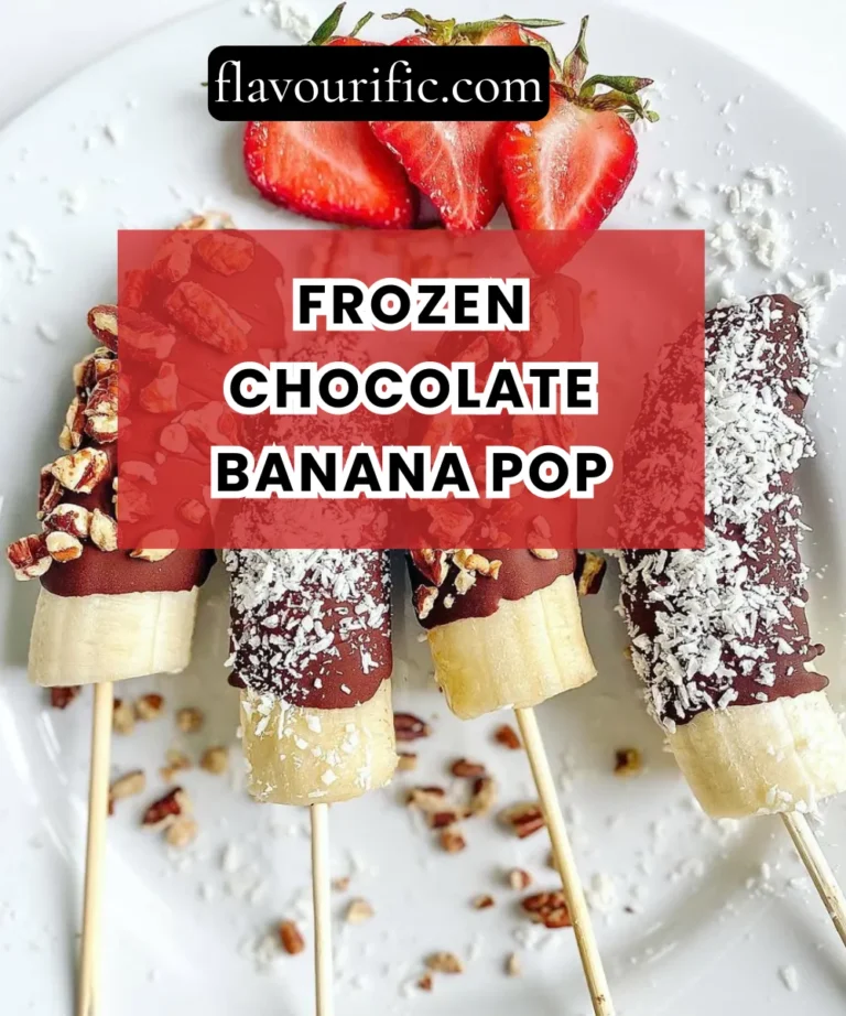 Frozen Chocolate Banana Pops Recipe (Easy, Healthy & Kid-Friendly)
